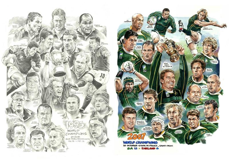 Mynderd Vosloo Rugby World Cup Champions 1995 & 2007